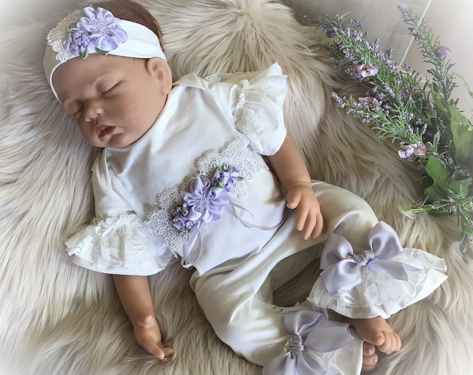 Newborn Girl Coming Home Ruffle Romper