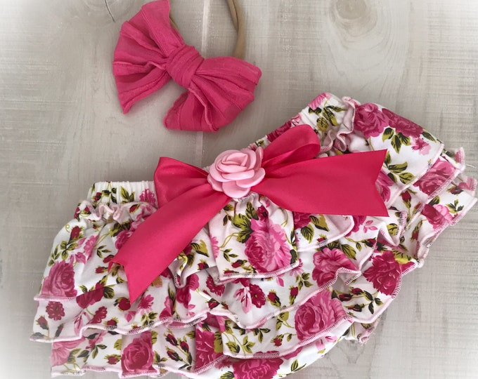 Baby Girl Ruffle Panty and Headband Set