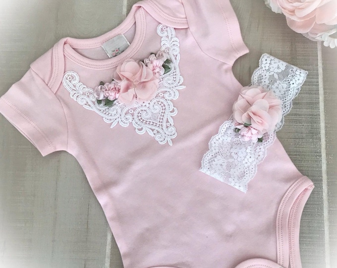 Newborn Girl Coming Home Outfit, Baby Girl Shower Gift
