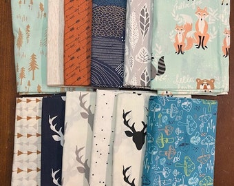 Woodland Animal 12 Fat Quarter Bundle, Hello Bear by Bonnie Christine