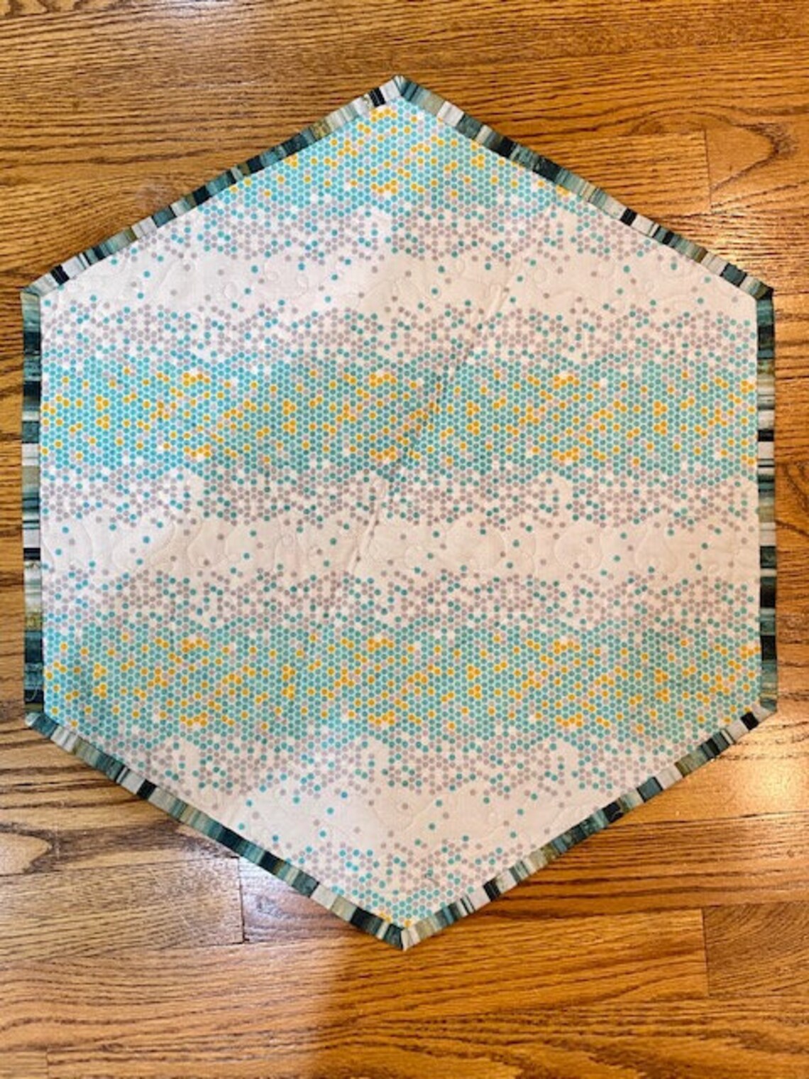 Quilted Hexagon Table Topper Etsy