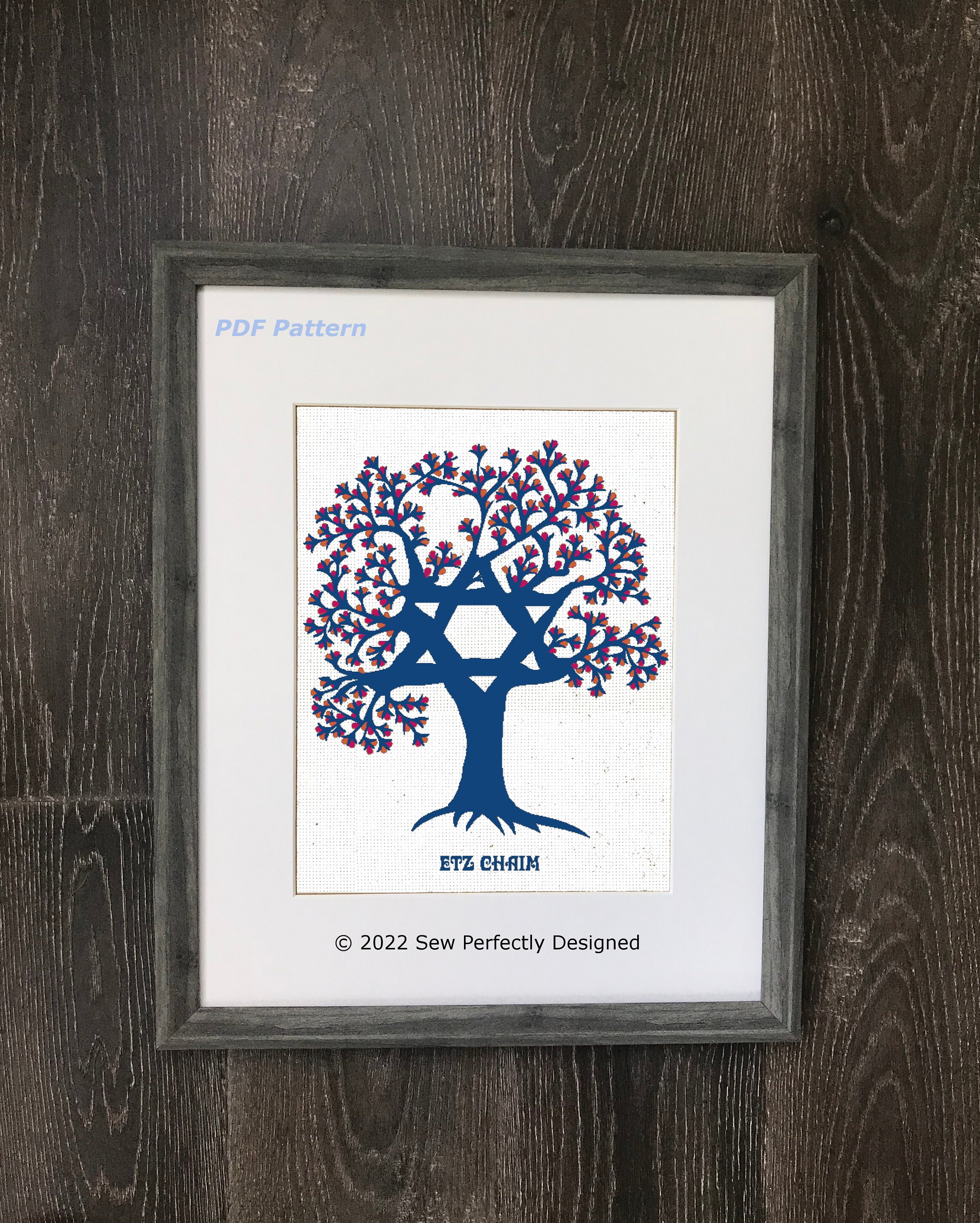Tree of Life Cross Stitch Pattern Jewish Etz Chaim Advanced - Etsy