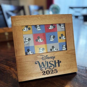 Bilderrahmen aus Holz DCL Disney Cruise FE Fisch Verlängerung Geschenk
