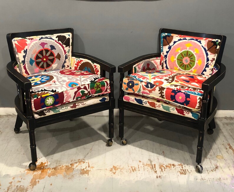 Eclectic chairs Boho Chairs accent chairs whimsical | Etsy