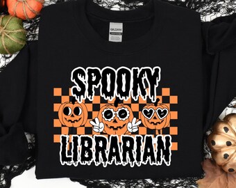 Spooky Librarian Shirt, Elementary Teacher, Librarian, Halloween T-Shirt, School Librarian Shirt, Halloween Party, Trick or Treat shirts