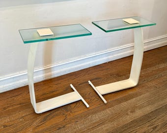 authentic vintage mid century modern 1970s DIA ( Design institute of America) pair of drink tables