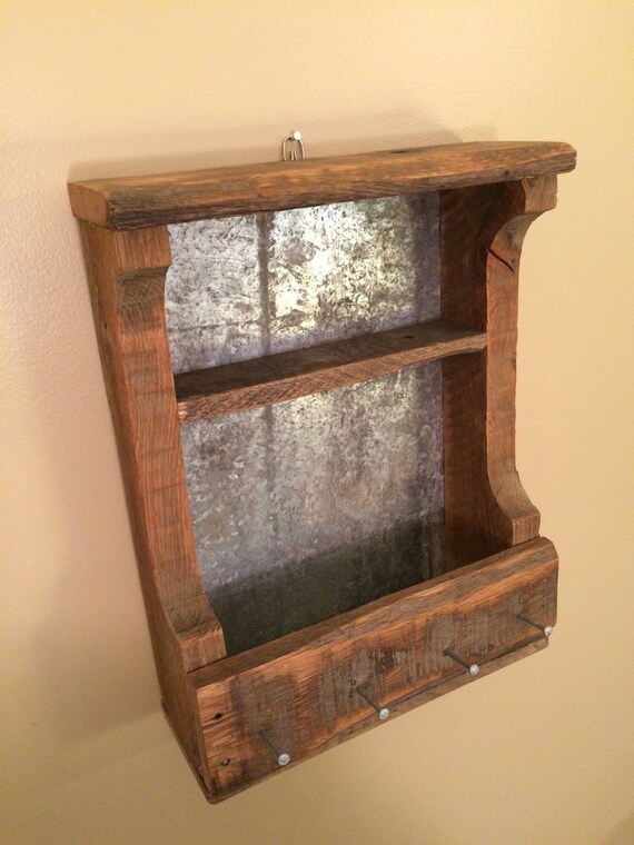 Items similar to Reclaimed Pallet Mail Organizer, Key Hook/Rack, Wall