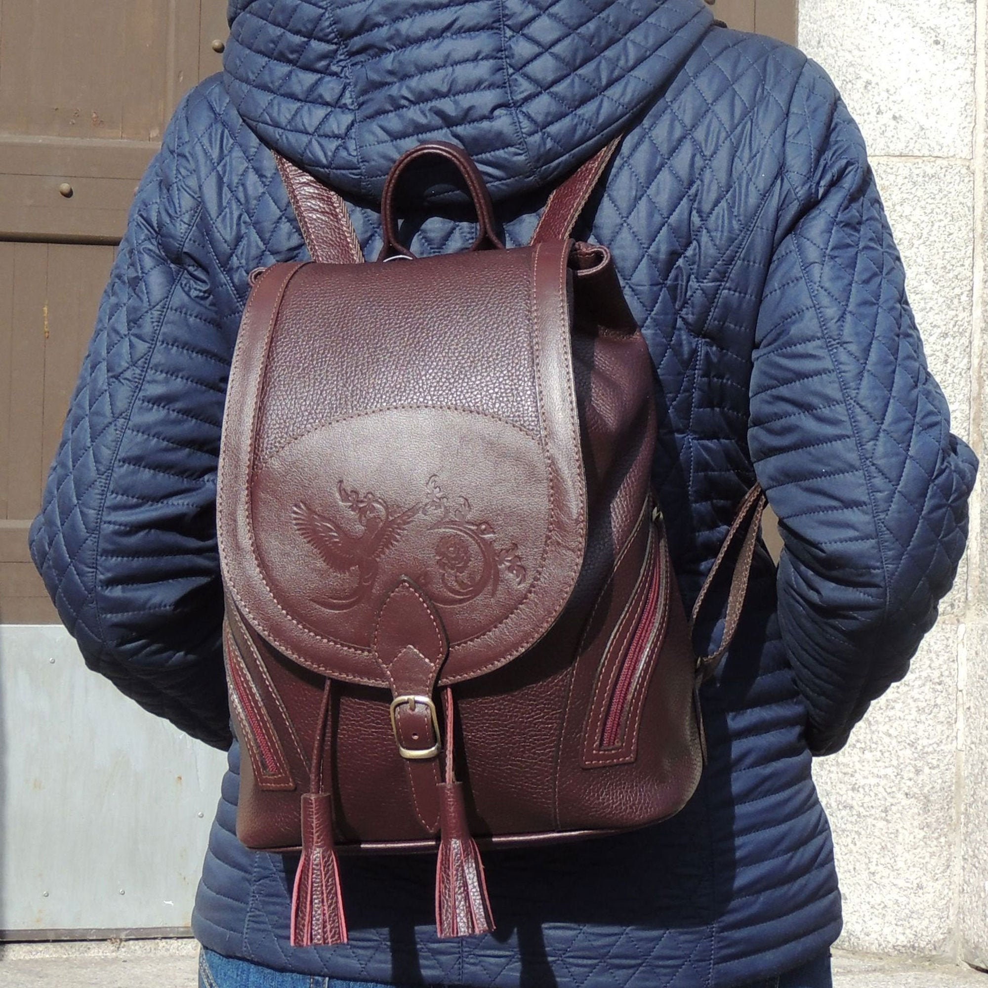 lavender backpack purse