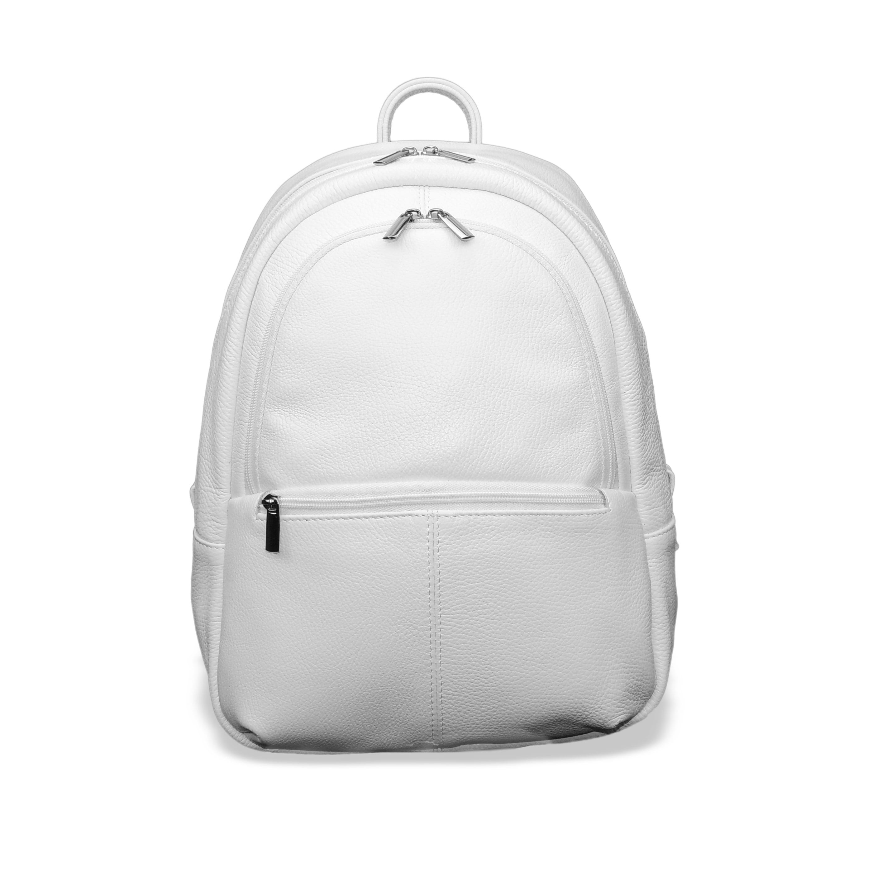 White leather backpack women Rucksack Laptop backpack Shoulder Etsy