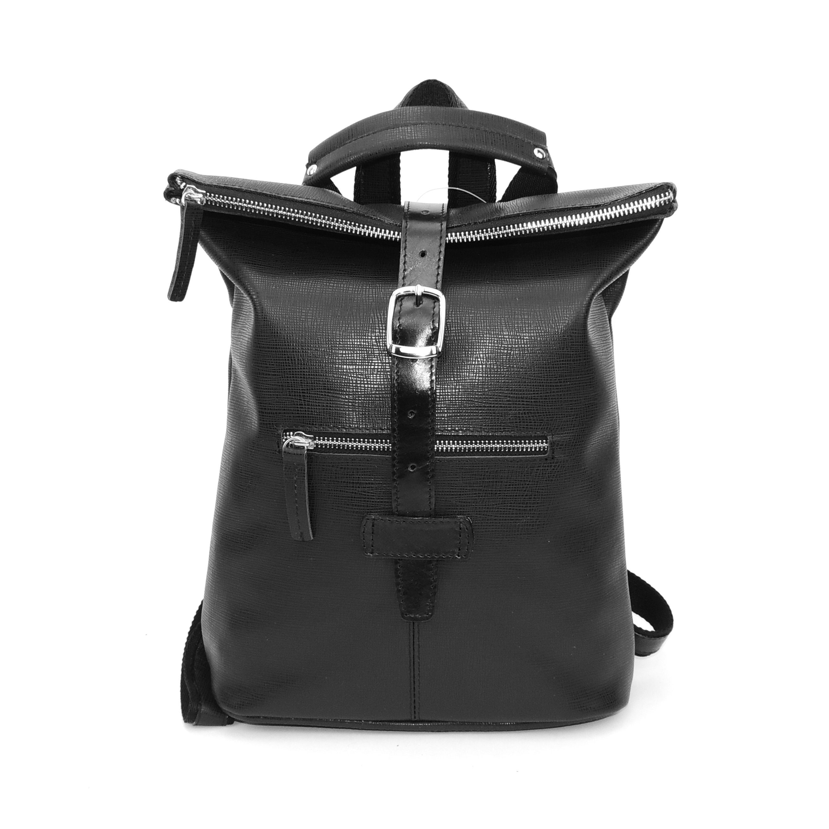 Black leather backpack women Black girl backpack Black Etsy