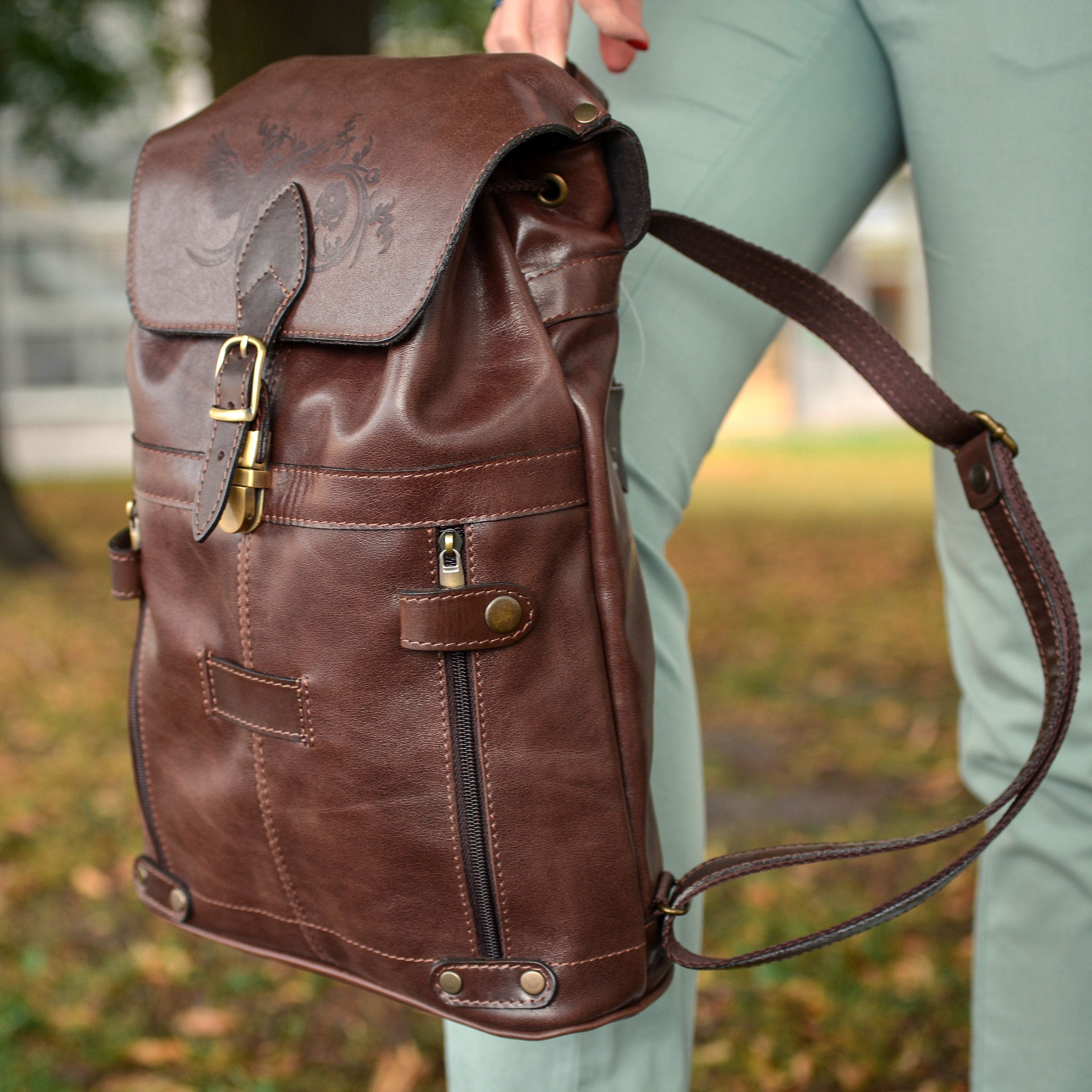 everyday leather backpack