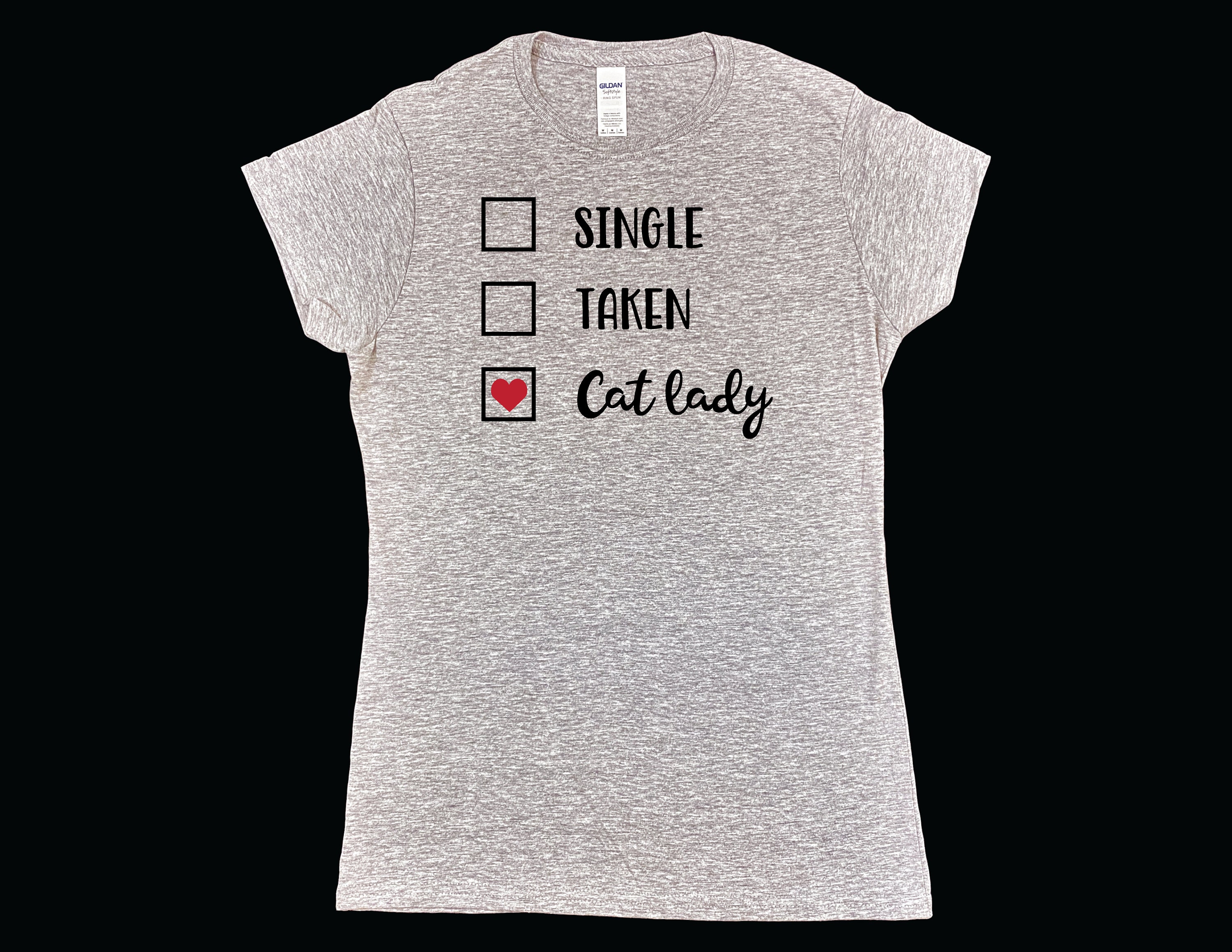 Single Taken Cat Lady Shirt Ladies Fitted Tshirt Funny Cat Shirts Cat