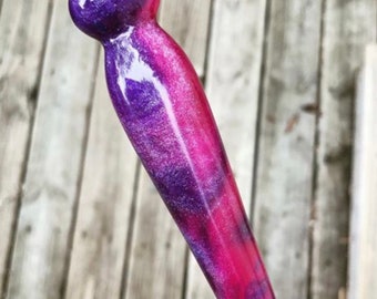 Northern Lights Crochet Hook, ergonomic crochet hook, acrylic handle, crochet, boye, bates, clover, handmade crochet hook,