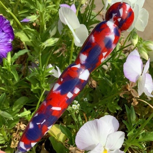Made to Order Patriotic Confetti crochet hook, ergonomic crochet hook, crochet, fiber art, handmade crochet hook, boye, bates, clover