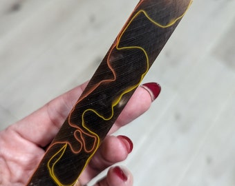 Orange and Yellow swirl Crochet Hook Handle, Ergonomic Crochet Hook, Crochet, Susan Bates, Boye, Clover, Fiber Art