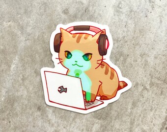 Descargar torrents está bien [Pegatina de vinilo]