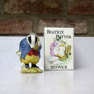 Vintage Beswick Beatrix Potter Rare Tommy Brock Porcelain Figurine Mint Condition, Gift Idea Collectible Figurine, Badger Peter Rabbit