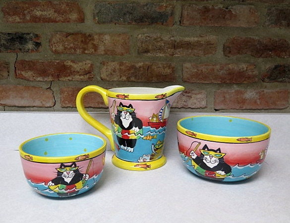 Catzilla Pitcher Candace Reiter Designs Beach Cats 2003 Large