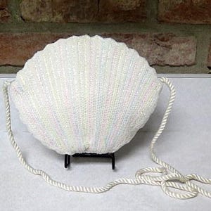 Vintage White Beaded Bag Prom Evening Bag, Retro Fashion, Gift idea