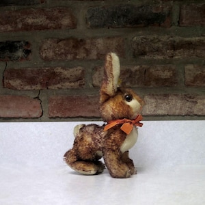 Vintage Steiff Ossi Rabbit 1960s Original Button/Mohair Plush Bunny/Collectible Toy