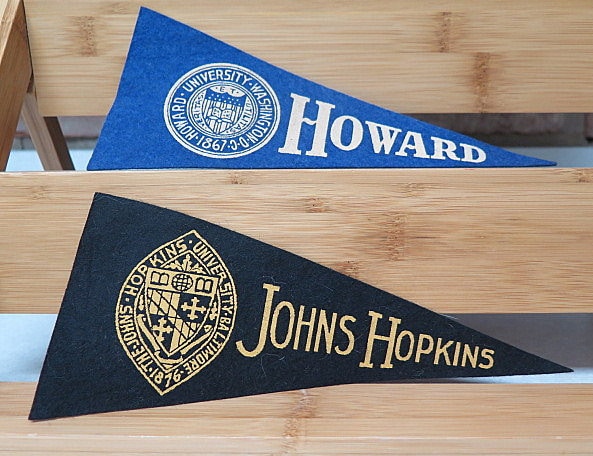 Vintage Mini College Pennants Circa 1940's College - Etsy