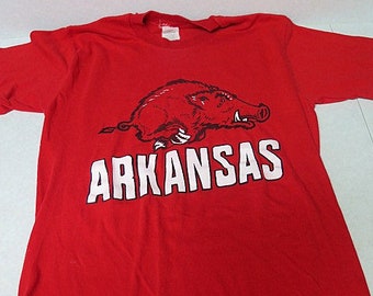 Vintage 1980/90s Arkansas Razorbacks T Shirt Small/Medium, College Memorabilia, Sports Fans, Gift Idea