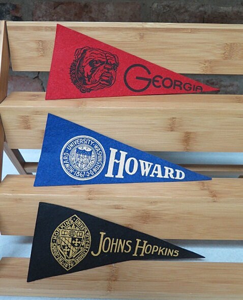 Vintage Mini College Pennants Circa 1940's College - Etsy