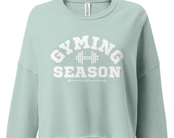 Bluza Crop Sezon na siłownię Koszulka na siłownię Koszulka treningowa Crop Top na siłownię Koszulka sportowa Bluza dziewczęca Podnieś silne damskie sportowe wyposażenie Ładna koszulka Crop