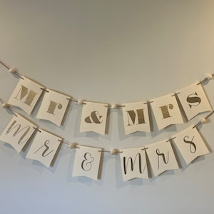Mr & Mrs Wedding Pennant Banner