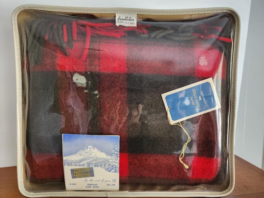 Pendleton Robe in A Bag Wool Stadium Throw Blanket Vintage 50s Etsy
