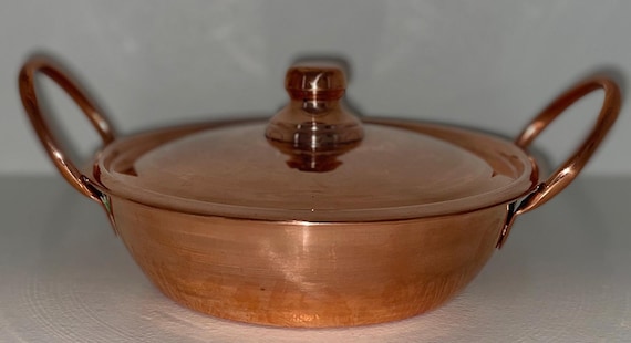 Handmade Copper Skillet & Stockpot with Lid | Chilean Copper Bakeware