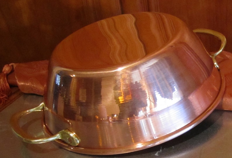 Casserole Bowl Copper /& Bronze Handle
