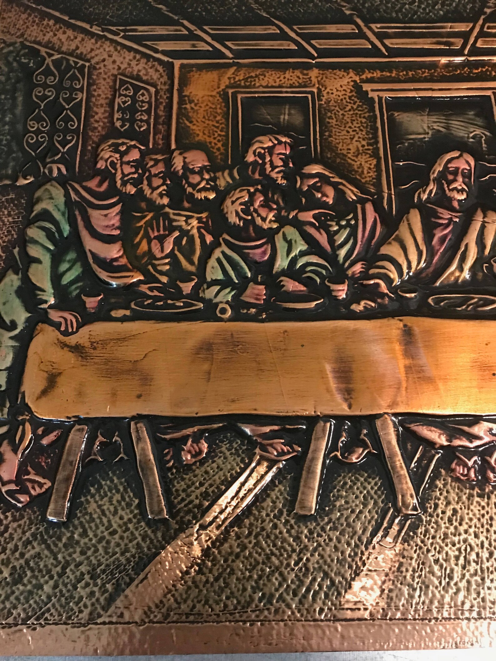 Wall Art The Last Supper Copper Large Etsy