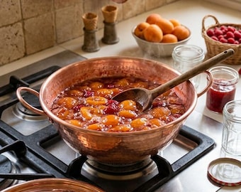 Handmade Chilean Copper Stockpot with Lid | Pure Copper Cookware Gift