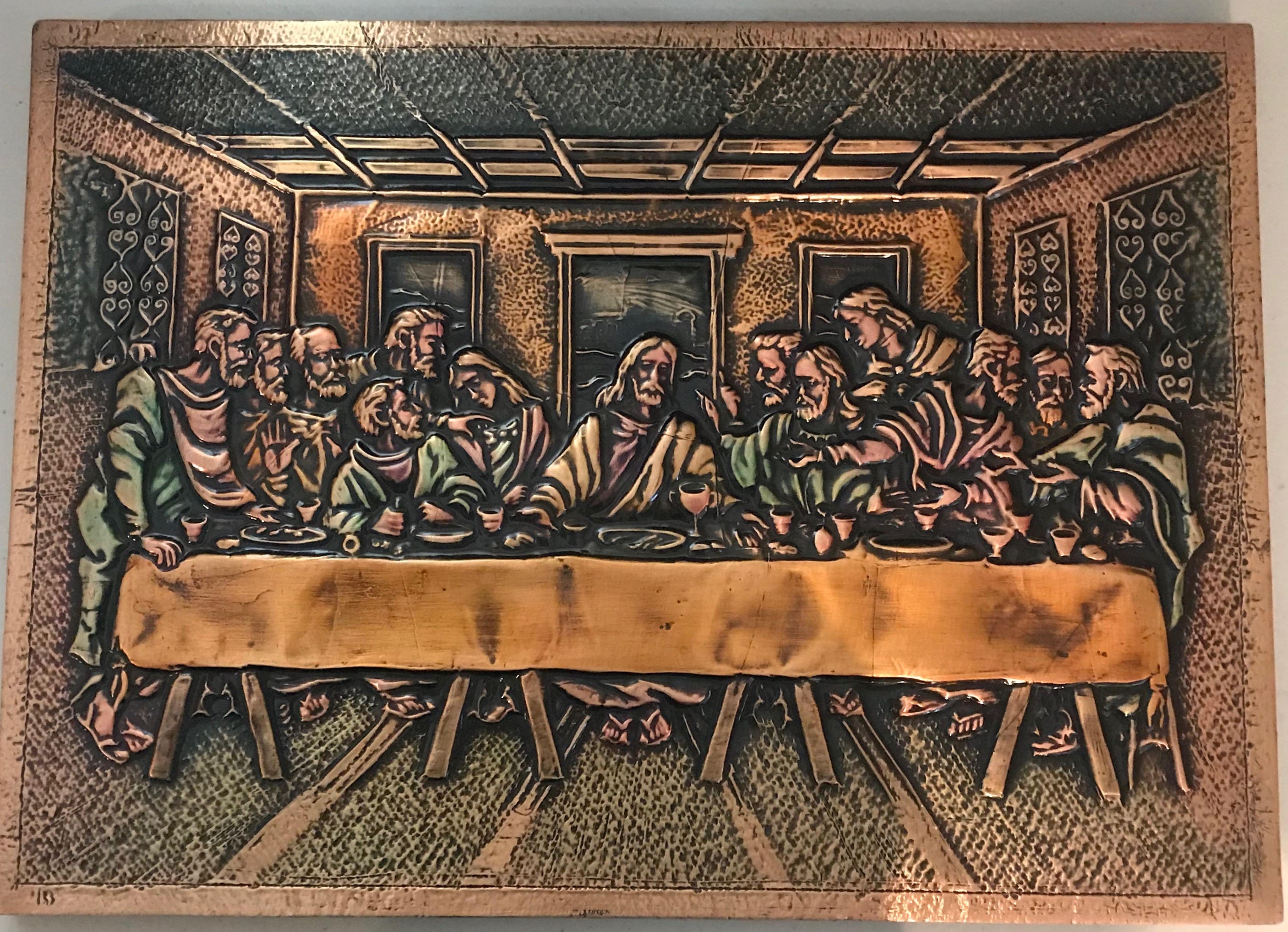 Wall Art The Last Supper Copper Small Etsy