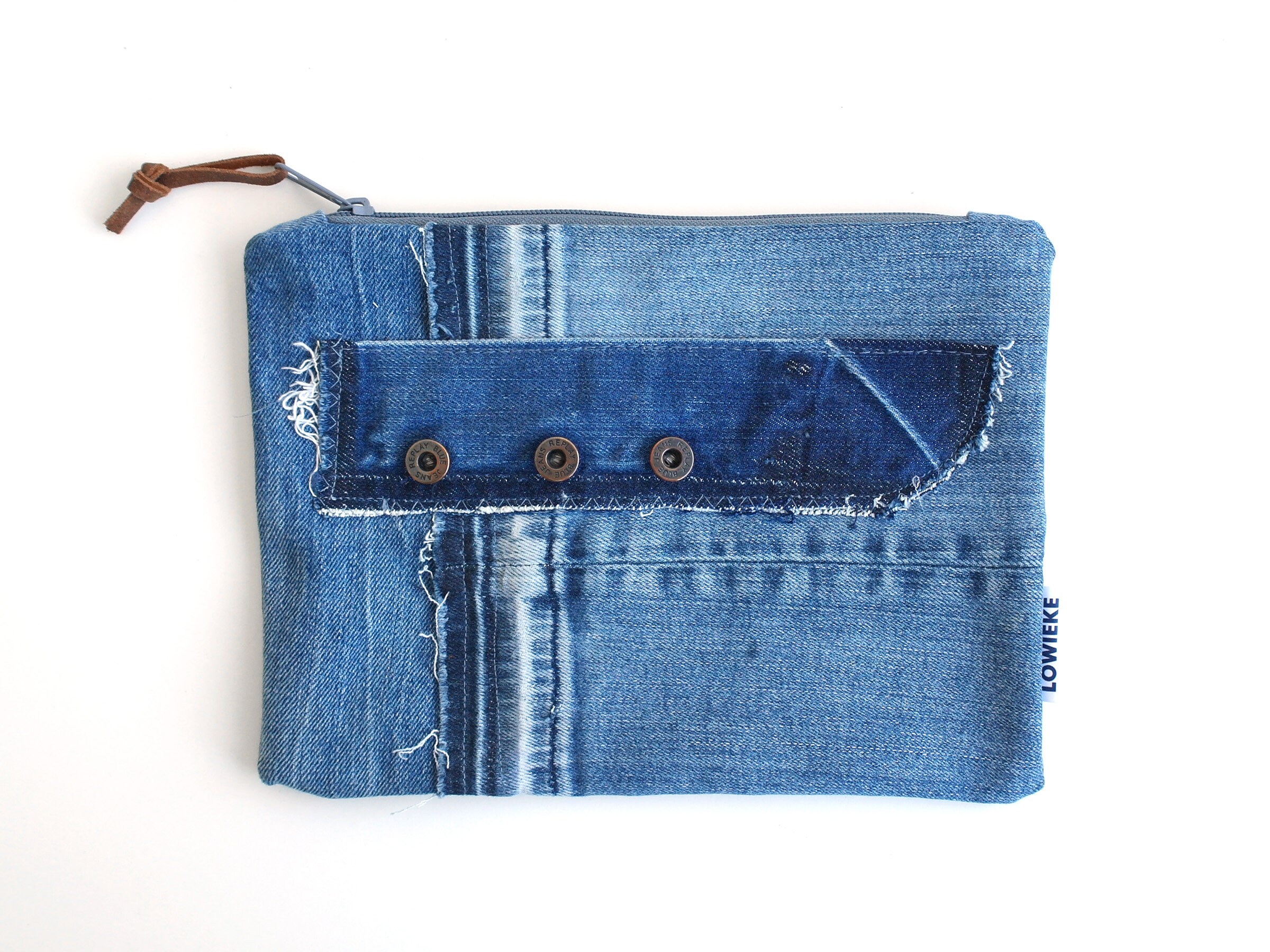 Upcycled Carry-All Pouch Americana Cotton & Denim