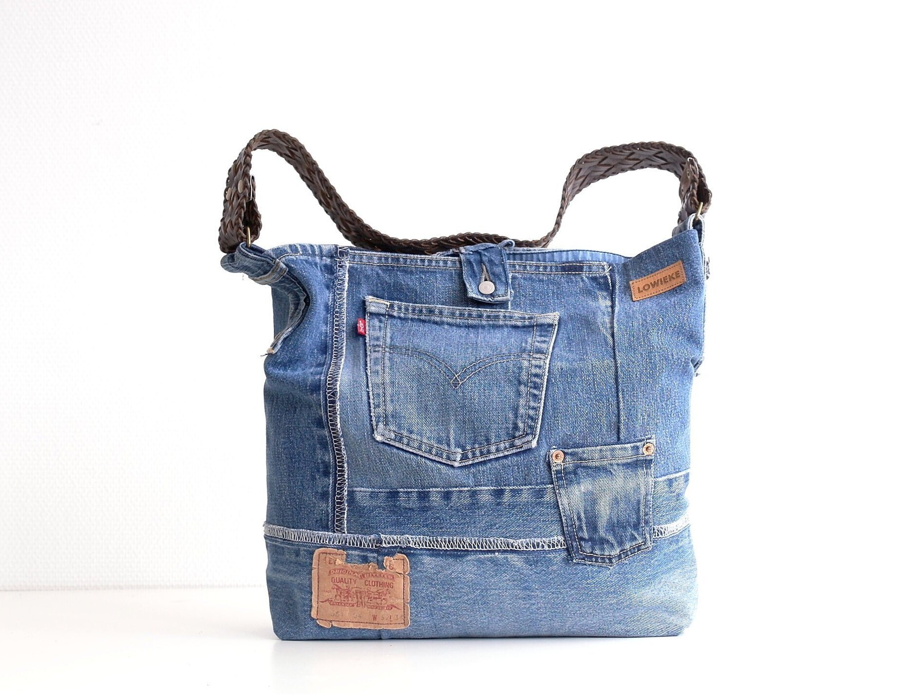 Levi s 501 shoudertas tas oude spijkerbroek schooltas denim tas