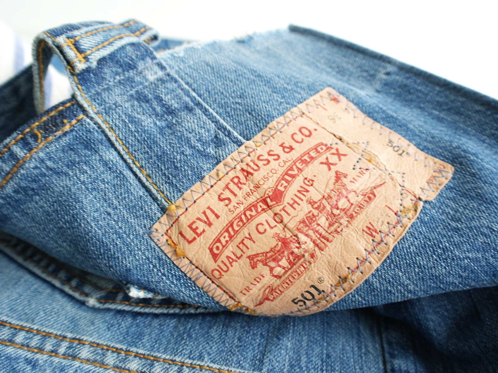 XXL Levi's Jeanstas Met Heel Veel Zakjes En Versleten - Etsy