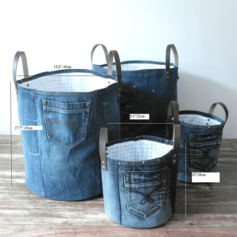storage bags denim bag storage bag baby gift home decor toy bin jeans toys storage denim storage bags
