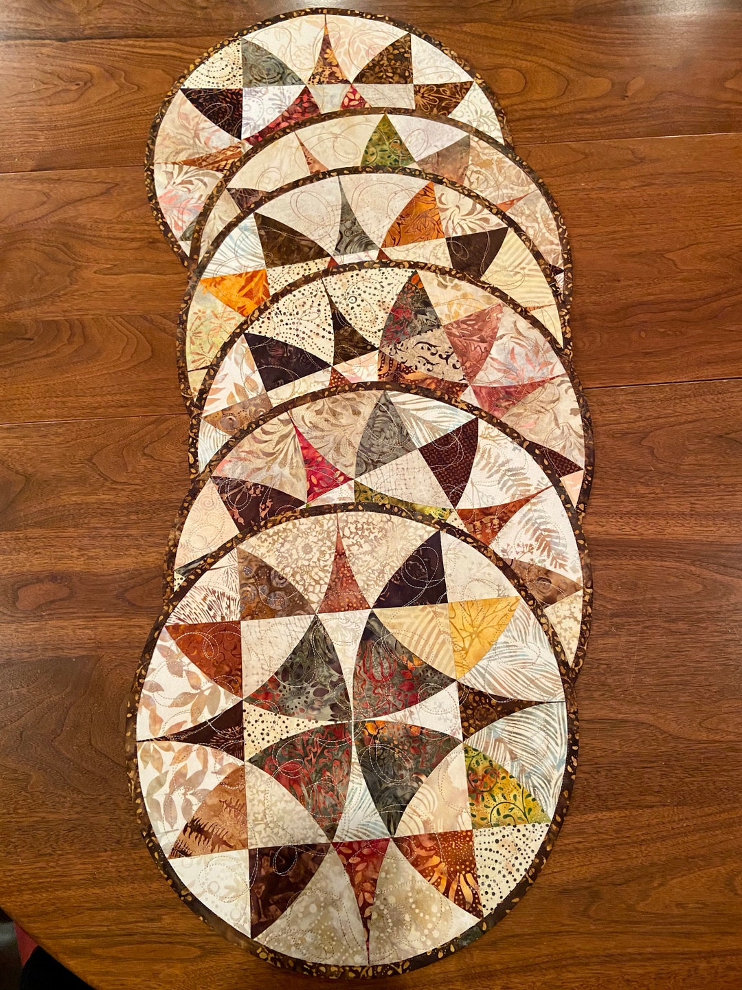 Earthy Fall Colors in a Placemat Set of 6 Etsy