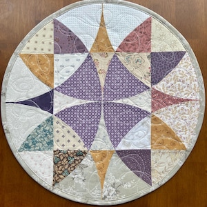 Round 16inch Table Centerpiece in Civil War era fabrics