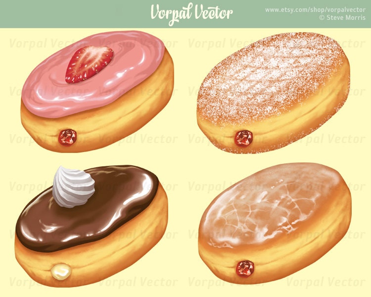 jelly doughnut clipart