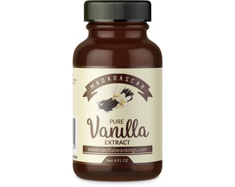 Pure Vanilla Extract - Made with Bourbon Madagascar Vanilla Beans - For Baking, Desserts, Home Cooking and Chefs