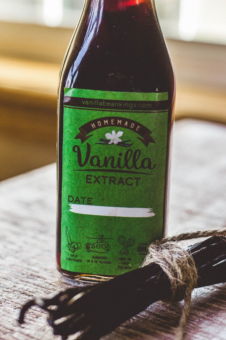Homemade Vanilla Extract Kit With Gourmet Vanilla Beans 8.5 Etsy