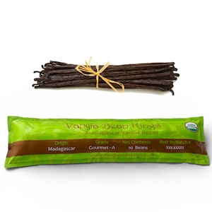 Organic Madagascar Vanilla Beans - Whole Grade A Vanilla Pods for Homemade Vanilla Extract and Baking