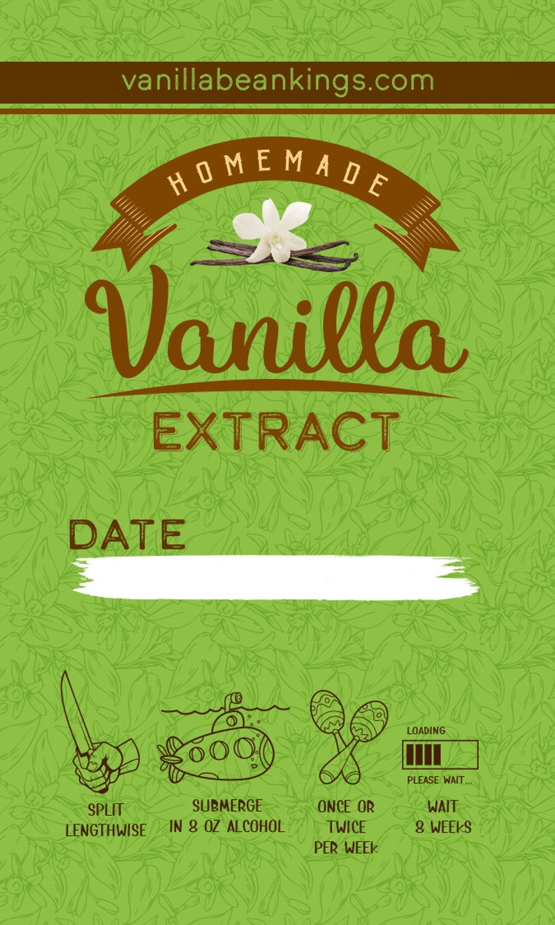 Homemade Vanilla Extract Kit With Gourmet Vanilla Beans 8.5 Etsy