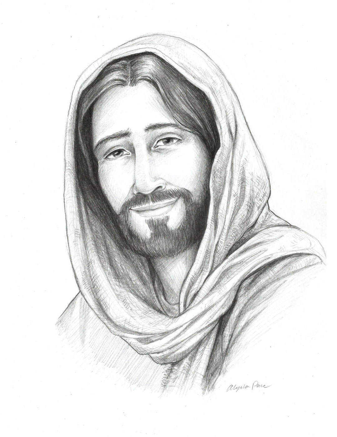 hyperrealistic pencil drawing of pregnant jesus christ | Stable Diffusion