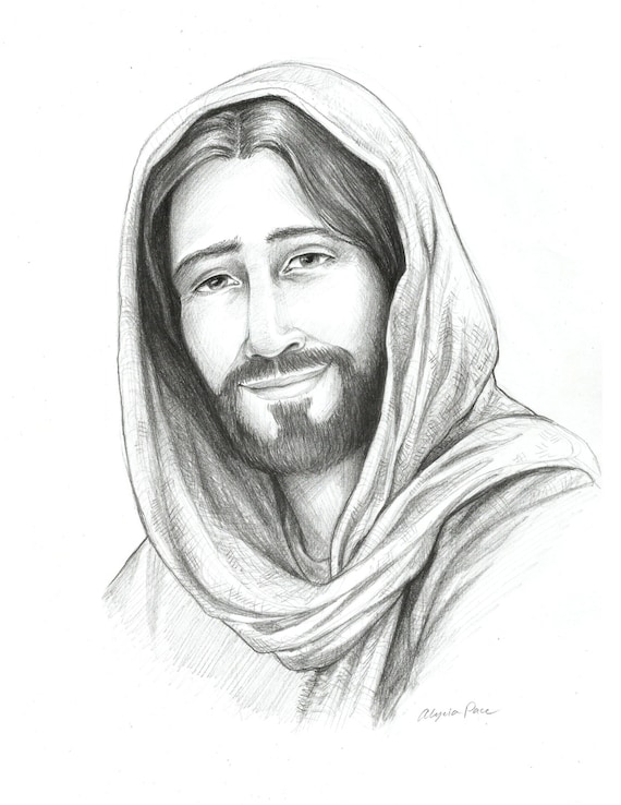 Tekening Van Christus Schets Van Jezus Religieuze Kunst - Etsy Nederland