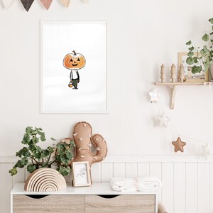 Funny Halloween print decoration - jack-o-lantern costume wall art printable