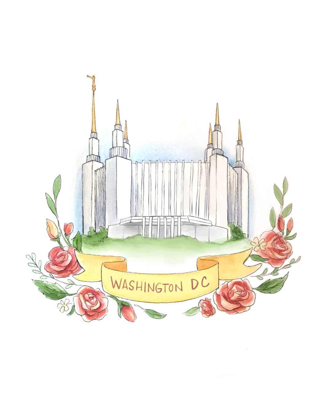 Washington DC LDS Temple, Mormon, - Etsy